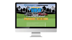 images of computer showing a landing page for Grossinger Auto.